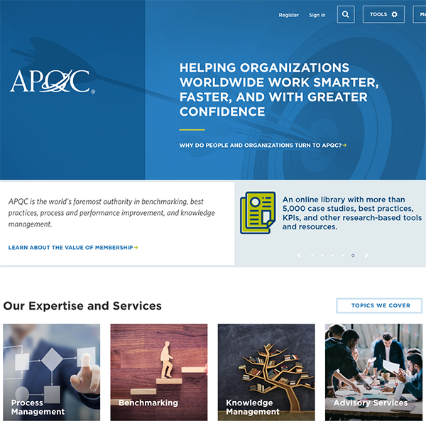 Drupal8 consulting and site build for apqc.org